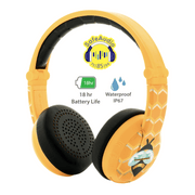 BuddyPhones yellow wave headphones for girls