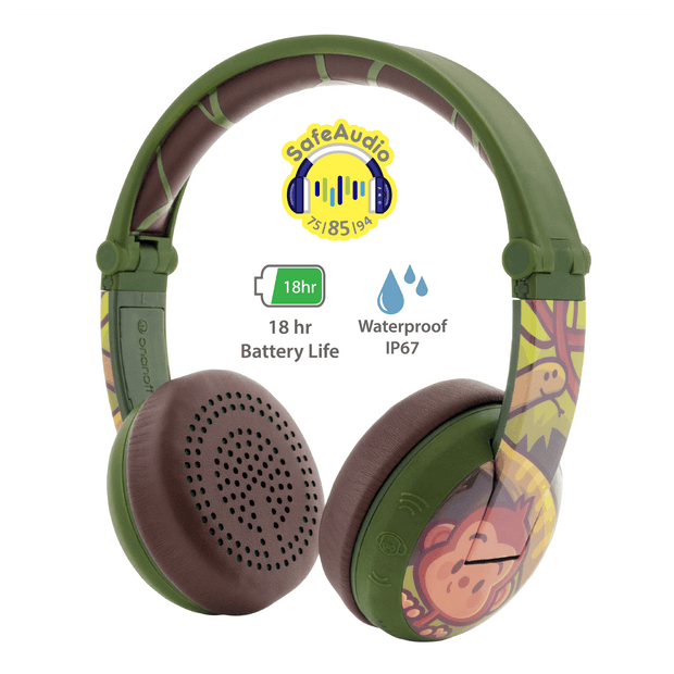 BuddyPhones green wave headphones for boys